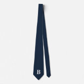 Cravate Monogramme Monogramme tendance Initiales bleu mari (Devant)