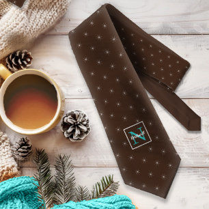 Cravate Monogramme Motif de lumières à scintillement ID594