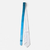 Cravate Monogramme motif de maillage cygne bleu (Dos)