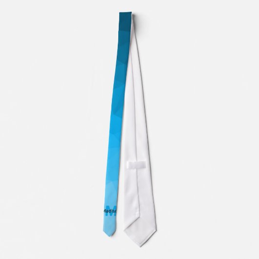 Cravate Monogramme motif de maillage cygne bleu (Dos)