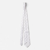 Cravate Monogramme Motif gris ardoise blanche (Dos)