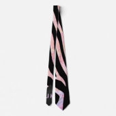 Cravate Monogramme noir et rose Zebra (Dos)