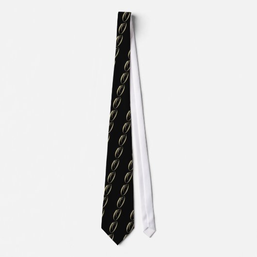 Cravate Monogramme or O initiales marchandise (Devant)