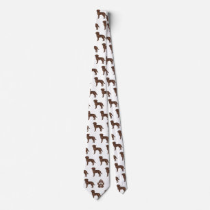 Cravate Monogramme personnalisé Brown Labrador Retriever M
