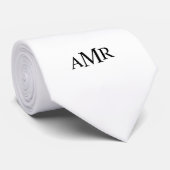 Cravate Monogramme Personnalisé Classique (Roulé)