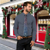 Cravate Monogramme personnalisé de Noël Ombre Parties scin