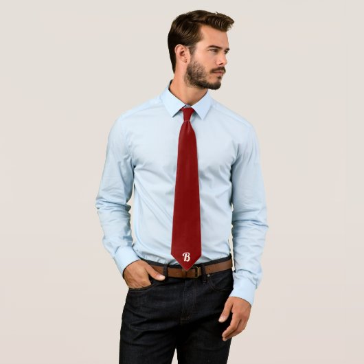 Cravate Monogramme personnalisé - Design personnalisé élég (En situation)