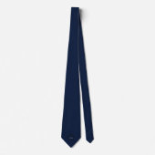 Cravate Monogramme Personnalisé Nom Navy Noir (Devant)
