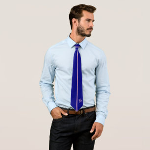 Cravate Monogramme personnalisé   Vertical Pink Stripe on 