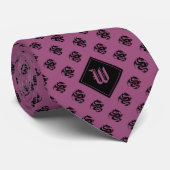 Cravate Monogramme Plum Purple Dragon (Roulé)