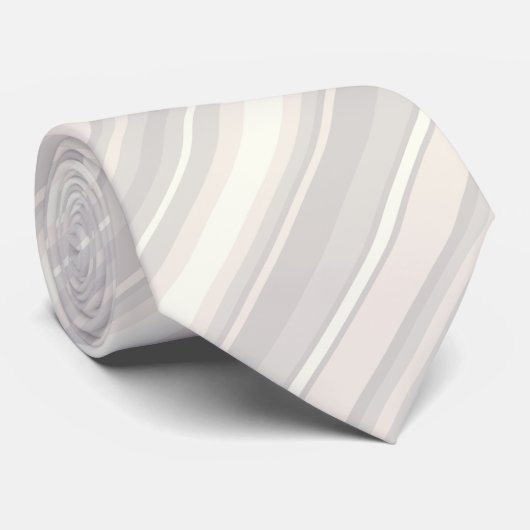 Cravate Monogramme rayures beiges (Roulé)