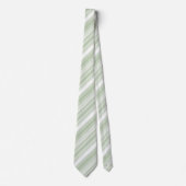 Cravate Monogramme rayures vert pâle (Devant)