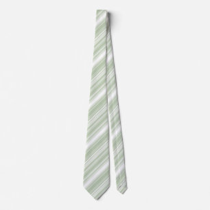 Cravate Monogramme rayures vert pâle