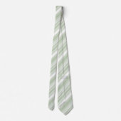 Cravate Monogramme rayures vert pâle (Dos)