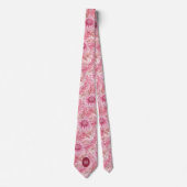 Cravate Monogramme rose (Devant)