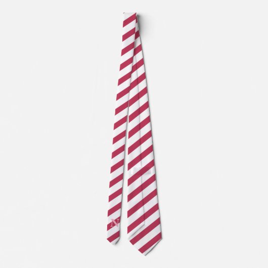Cravate monogramme rose rose clair (Dos)