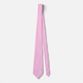 Cravate Monogramme rose vif élégant + Nom | Deux Côtés (Devant)