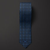 Cravate Monogramme royal bleu et noir arabe