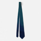 Cravate Monogramme simple bleu foncé élégant (Dos)