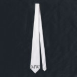 Cravate monogramme simple personnalisé nom groomsman minim<br><div class="desc">conception</div>
