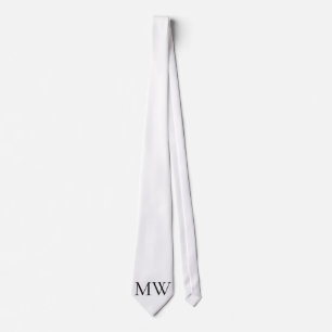 Cravate monogramme simple personnalisé nom groomsman minim