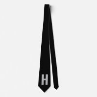 Monogramme simple surdimensionné initial Noir et g