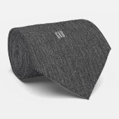 Cravate Monogramme Sm imprimé sur Denim gris foncé Imprime (Roulé)