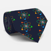 Cravate Monogramme - Structure atomique (Roulé)