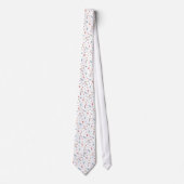 Cravate Monogramme, Sucres de canne Gold Stars Coeurs Blan (Devant)