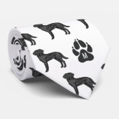 Cravate Monogramme sur mesure du Motif de repérage Black L (Roulé)