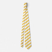 Cravate monogramme terrestre rayures jaune vif moderne (Dos)