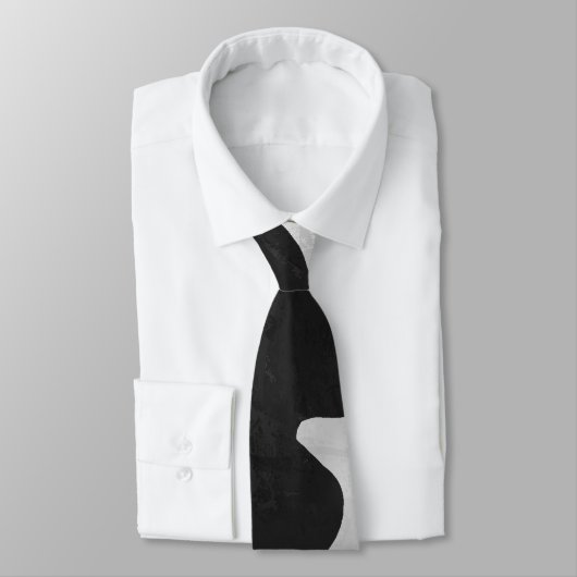 Cravate Monogramme vache noir et blanc (Attaché)