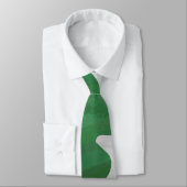 Cravate Monogramme vert et blanc de vache (Attaché)