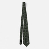 Cravate Monogramme vert et noir arabe (Dos)