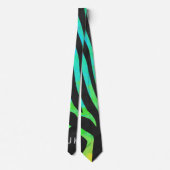 Cravate Monogramme Zebra noir et arc-en-ciel (Dos)