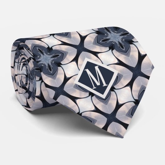 Cravate Monogrammed Grey Design Motif unique Hommes (Roulé)