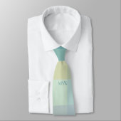 Cravate Monogrammes Initiales Pastel Retro Grandes Pâtes V (Attaché)
