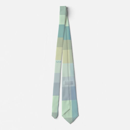 Cravate Monogrammes Initiales Pastel Retro Grandes Pâtes V (Dos)
