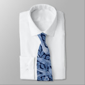 Cravate Monotone bleu Pimpernel, William Morris (Attaché)