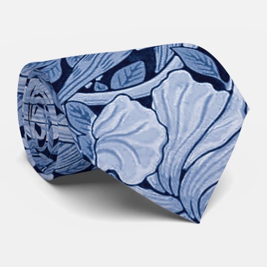 Cravate Monotone bleu Pimpernel, William Morris (Roulé)