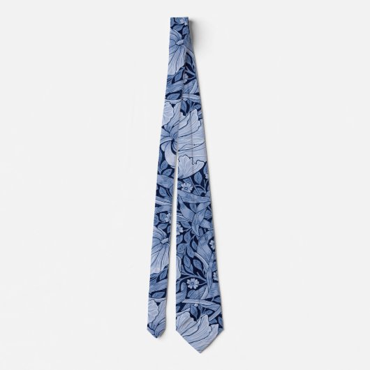 Cravate Monotone bleu Pimpernel, William Morris (Dos)