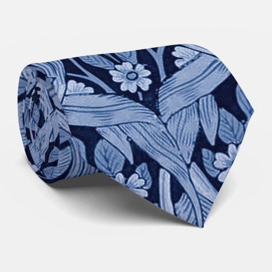 Cravate Monotone bleu Pimpernel, William Morris (Roulé)