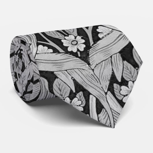 Cravate Monotone gris Pimpernel, William Morris (Roulé)