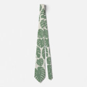 Cravate Monstera - Vert (Devant)