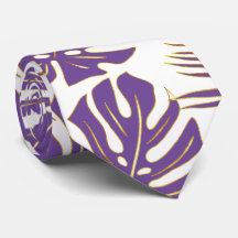 Monstère tropicale violette et feuilles de palmier