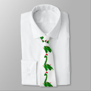 Cravate monstre de noël moche père Noël Loch ness