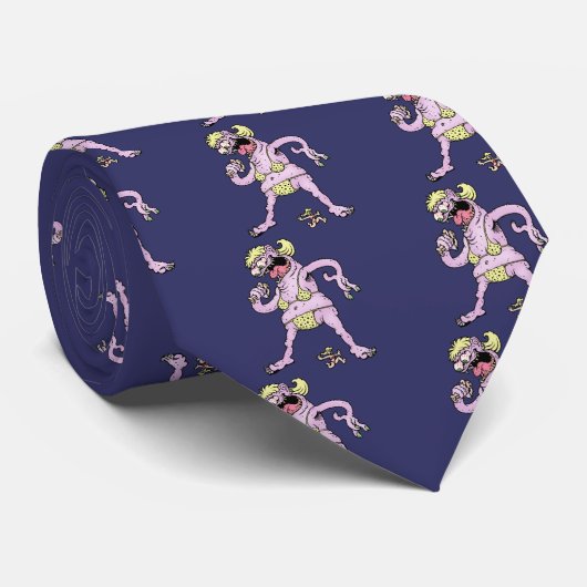 Cravate Monstre jaune pourpre de bikini (Roulé)