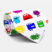 Cravate Monstres mignons de bande dessinée (Roulé)