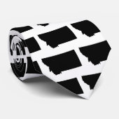 Cravate Montana en noir et blanc (Roulé)