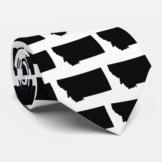 Cravate Montana en noir et blanc (Roulé)